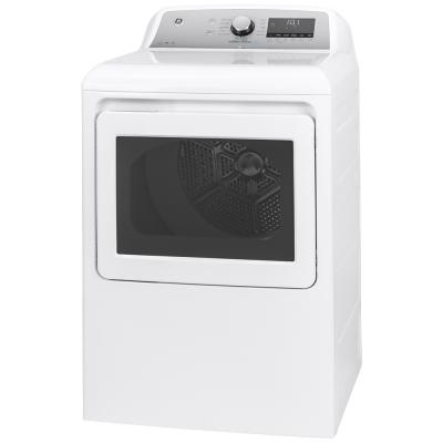 27" GE 7.4 Cu. Ft. Capacity Electric Dryer With Built-in Wifi in White  - GTD84ECMNWS