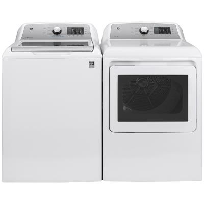 27" GE 7.4 Cu. Ft. Capacity Electric Dryer With Sanitize Cycle in White - GTD72EBMNWS