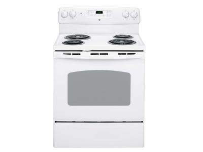 30" GE 5.0 Cu. Ft. Free Standing Electric Self Cleaning Range - JCBP240DMWW