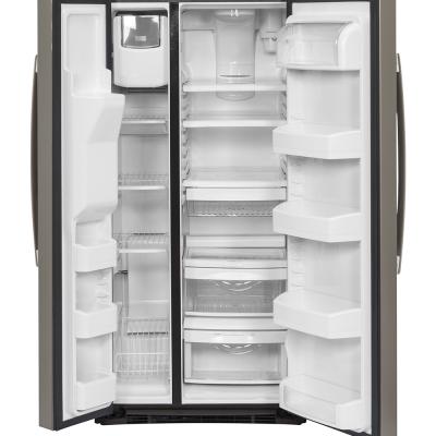 33" GE 23.2 Cu. Ft. Side-By-Side Refrigerator In Slate - GSS23GMKES