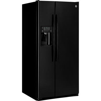 33" GE 23.2 Cu. Ft. Side-By-Side Refrigerator In Black - GSS23GGKBB