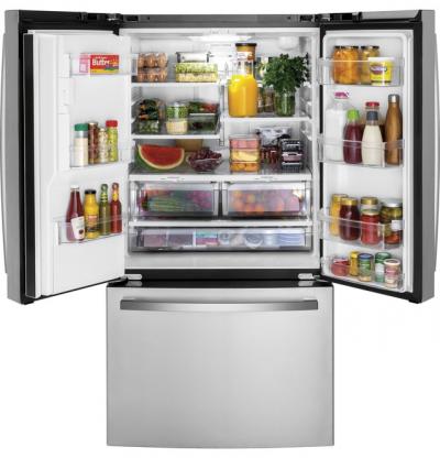 36" GE 25.6 Cu. Ft. Fingerprint Resistant French-Door Refrigerator - GFE26JYMFS