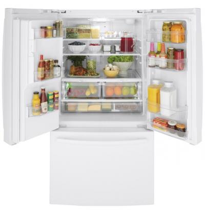 36" GE 25.6 Cu. Ft. French-Door Refrigerator - GFE26JGMWW