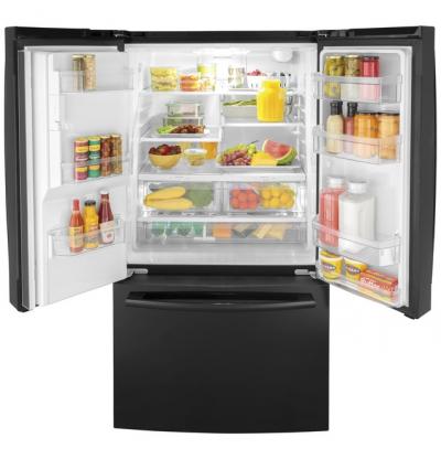 36" GE 25.6 Cu. Ft. French-Door Refrigerator - GFE26JGMBB