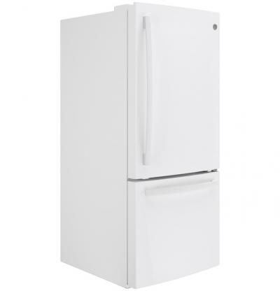 30" GE 21.0 Cu. Ft. Bottom-Freezer Refrigerator with Energy Star - GBE21DGKWW