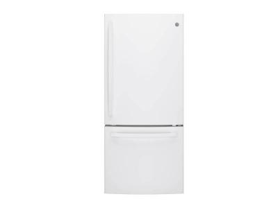 30" GE 21.0 Cu. Ft. Bottom-Freezer Refrigerator with Energy Star - GBE21DGKWW