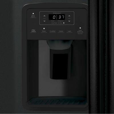 33" GE 23.2 Cu. Ft. Side-By-Side Refrigerator in Black - GSS23GGPBB