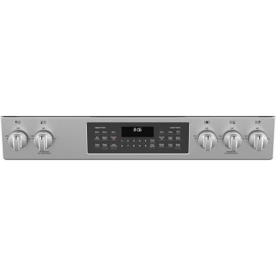 30" GE 6.7 Cu. Ft. Slide-in Front Control Gas Double Oven Range In Stainless Steel - JCGSS86SPSS
