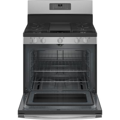 30" GE 5.0 Cu. Ft. Self-Clean 5-Burner Freestanding Gas Range - JCGB660SPSS