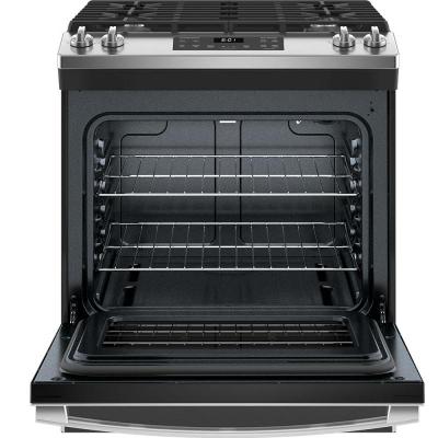 30" GE 5.3 Cu. Ft. Slide In Gas Range in Stainless Steel - JCGSS61SPSS