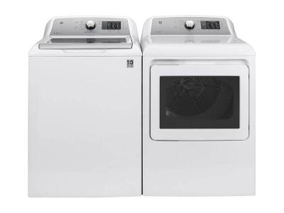 27" GE 4.8 Cu. Ft. Capacity Washer and 7.4 Cu. Ft. Capacity Electric Dryer - GTW720BSNWS-GTD72EBMNWS