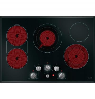 30" Café Built-In Knob Control Electric Cooktop - CEP70302MS1