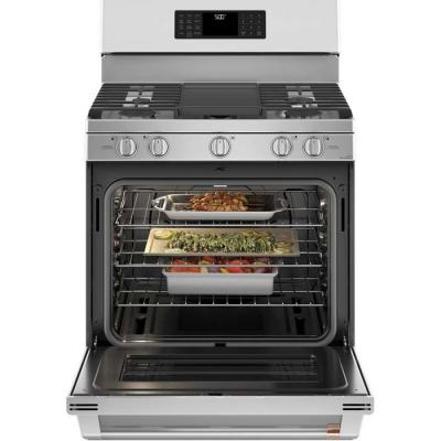 30" Café 5.6 Cu. Ft. Free-Standing Gas Oven With Convection Range - CCGB500P2MS1