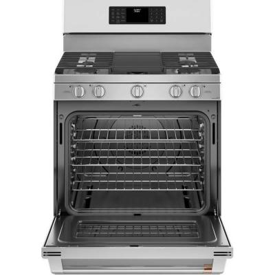 30" Café 5.6 Cu. Ft. Free-Standing Gas Oven With Convection Range - CCGB500P2MS1