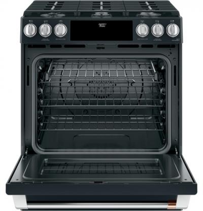 30'' Café Slide-In Front Control Dual-Fuel Convection Range With Warming Drawer - CC2S900P3MD1