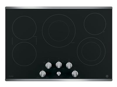 36" GE Profile Electric Cooktop with Built-in Knob Control - PP7036SJSS