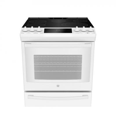 30" GE Profile 5.3 Cu. Ft. Slide In Front Control Electric Self-Cleaning Range - PCS940DMWW