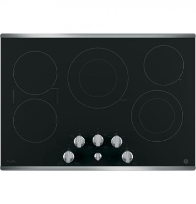 30" GE Profile  Electric Cooktop with Built-In Knob Control - PP7030SJSS