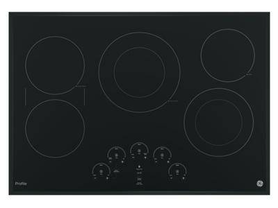 30" GE Profile  Electric Cooktop with Built-In Knob Control - PP7030DJBB