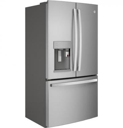 36" GE Profile 27.7 Cu. Ft. Smart Fingerprint Resistant French-Door Refrigerator - PFE28PYNFS