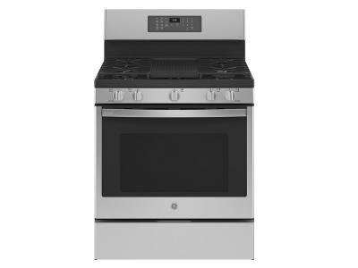 30" GE Profile Free-Standing Dual-Fuel Range With Storage Drawer - PC2B935YPFS