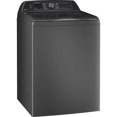 28" GE Profile 6.2 Cu. Ft. Washer with Smarter Wash Technology in Diamond Grey - PTW700BPTDG