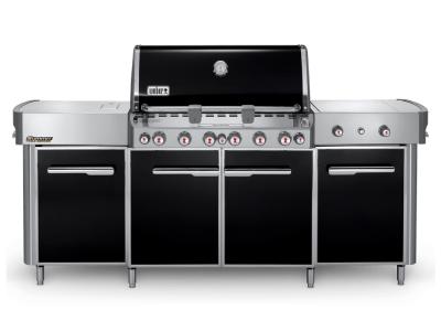 91" Weber Summit Series 6 Burner Liquid Propane Grill With Side Burner In Black - Summit grill center LP (B)