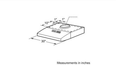 30" Bosch 500 Series Under Cabinet Hood In Stainless Steel - DUH30252UC