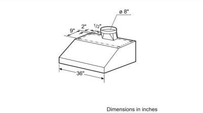 36 " Bosch 800 Series Under Cabinet Wall Hood - DPH36652UC