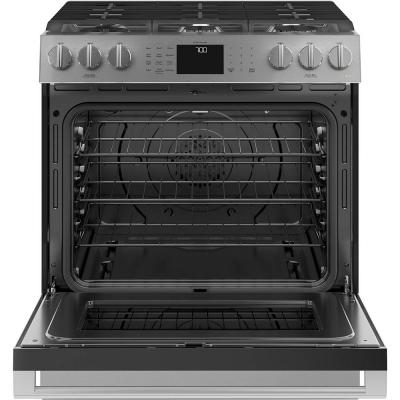 30" Café 5.6 Cu. Ft. True Convection 6-Burner Slide-In Gas Range - CCGS700M2NS5