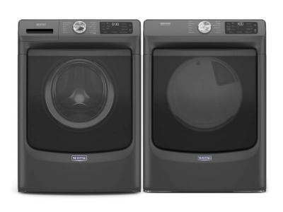 27" Maytag 5.5 Cu. Ft. Front Load Washer with Extra Power and 7.3 Cu. Ft. Front Load Electric Dryer - MHW6630MBK-YMED6630MBK