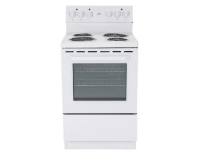 24" Epic Electric Coil Range In White - EER239W-1