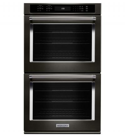 30" KitchenAid Double Wall Oven With Even-Heat With True Convection - KODE500EBS