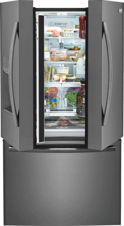 36" Frigidaire Gallery 27.8 Cu. Ft. French Door Refrigerator in Black Stainless Steel - GRFS2853AD