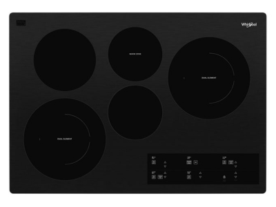 30" Whirlpool Electric Ceramic Glass Cooktop with Two Dual Radiant Elements  - WCE97US0KB