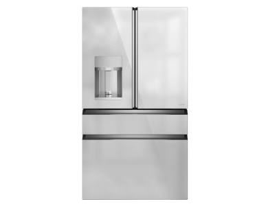 36" GE Café 22.3 Cu. Ft. Counter-Depth 4-Door French Door Refrigerator in Platinum Glass - CXE22DM5PS5