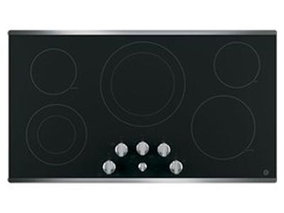 36" GE Electric Cooktop With Knob Control - JP3536SJSS