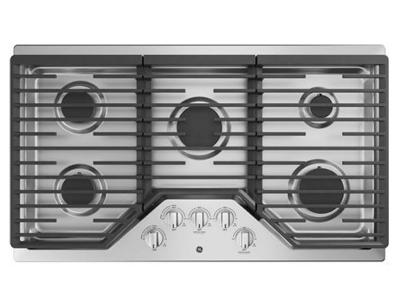 36" GE  Built-In Gas Deep Recessed Edge-to-Edge Stainless Steel Cooktop - JGP5036SLSS