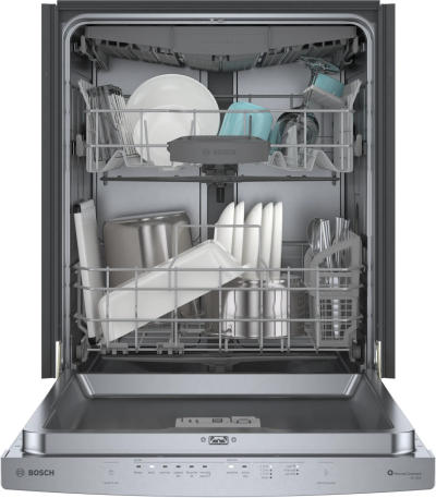 24" Bosch 300 Series 46 dBA Dishwasher with Standard 3rd Rack in Stainless Steel - SHS53CD5N