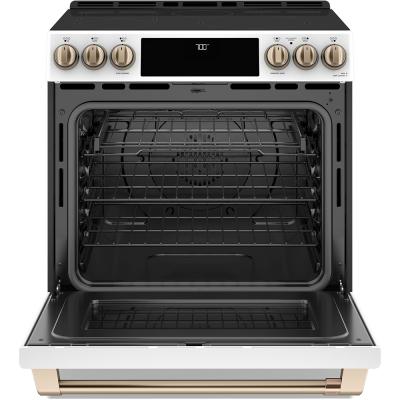 30" Café 5.7 Cu. Ft. Slide In Front Control Radiant and Convection Range with Warming Drawer - CCES700P4MW2