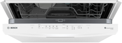 24" Bosch Scoop Handle 300 Series 46 dBA Dishwasher in White - SHS53C72N
