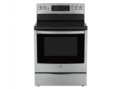 30" GE Profile Electric Freestanding True Convection Range with No-Preheat Air Fry - PCB905YVFS