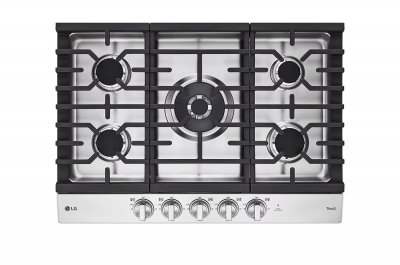30" LG Built-in Gas Cooktop with EasyClean Surface in Stainless Steel - CBGJ3027S