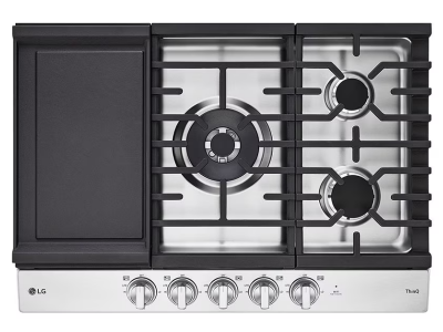 30" LG Built-in Gas Cooktop with EasyClean Surface in Stainless Steel - CBGJ3027S