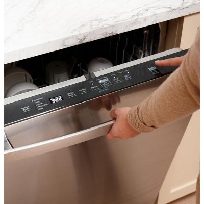 24" GE Top Control Stainless Steel Interior Dishwasher with Sanitize Cycle - GDT670SYVFS