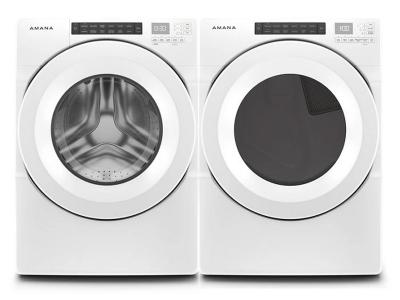 27" Amana Front Load Washer and Front Load Dryer - NFW5800HW-NGD5800HW