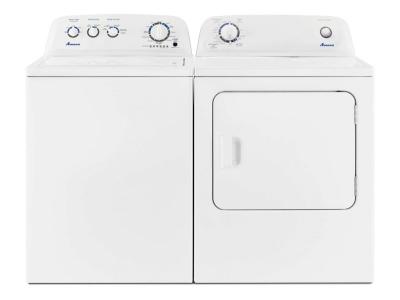 28" Amana Top-Load Washer and Top-Load Electric Dryer - NTW4519JW-YNED4655EW