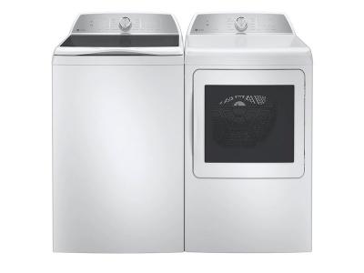 27" GE Profile Top Load Washer and Electric Dryer - PTW600BSRWS-PTD60EBMRWS