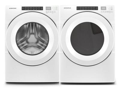 27" Amana Front Load Washer and Front Load Electric Dryer - NFW5800HW-YNED5800HW