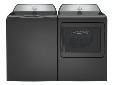 27" GE Profile 5.0 Cu. Ft. Washer and 7.4 Cu. Ft. Electric Dryer - PTW600BPRDG-PTD60EBMRDG